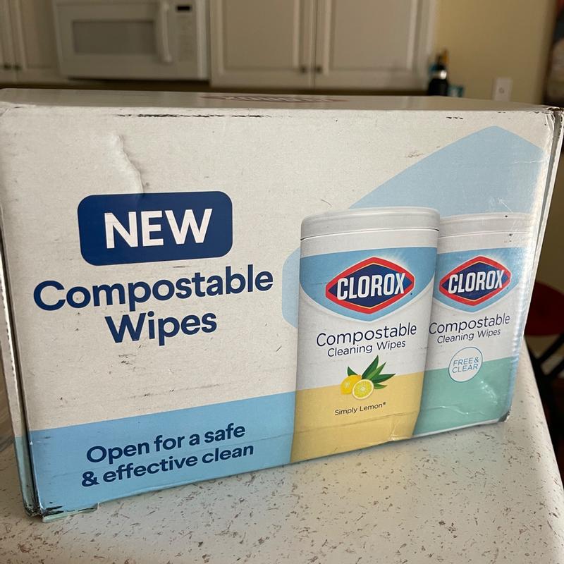 Clorox Free and Clear Compostable Cleaning Wipes, 75 ct - Kroger