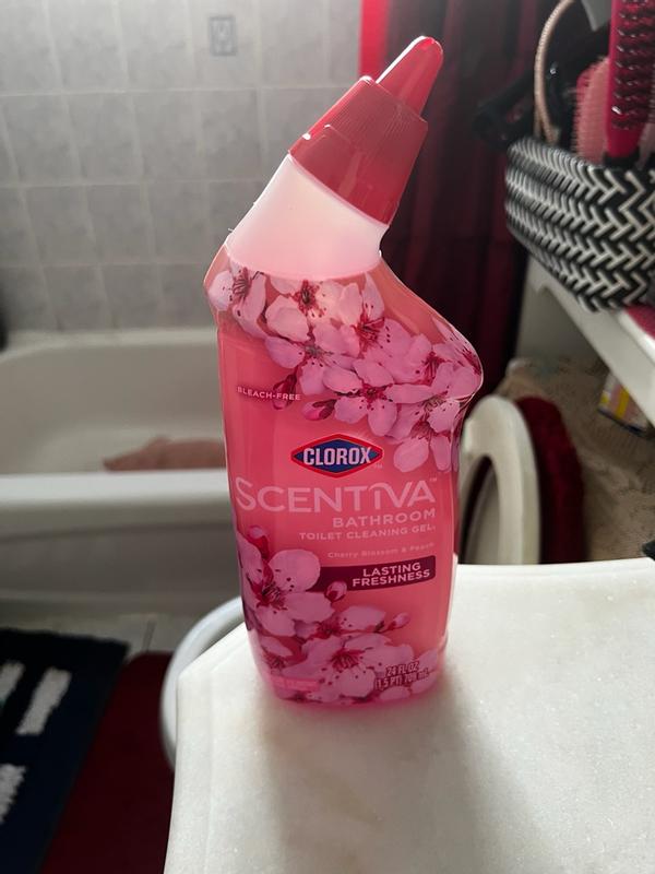 Clorox Scentiva Bathroom Toilet Cleaning Gel Cherry Blossom and