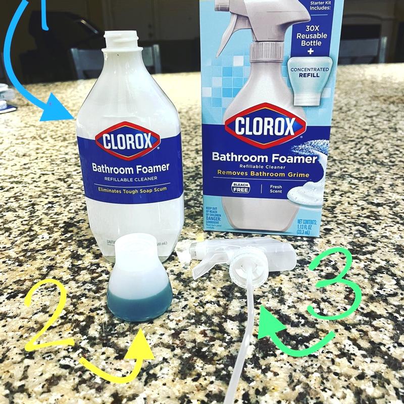 Clorox® Bathroom Foamer Refillable Cleaner Starter Kit