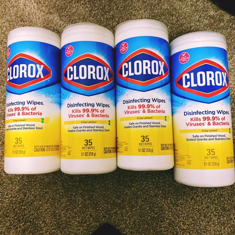 Clorox Disinfecting Wipes, Lemon Fresh - 35 count, 9.1 oz canister