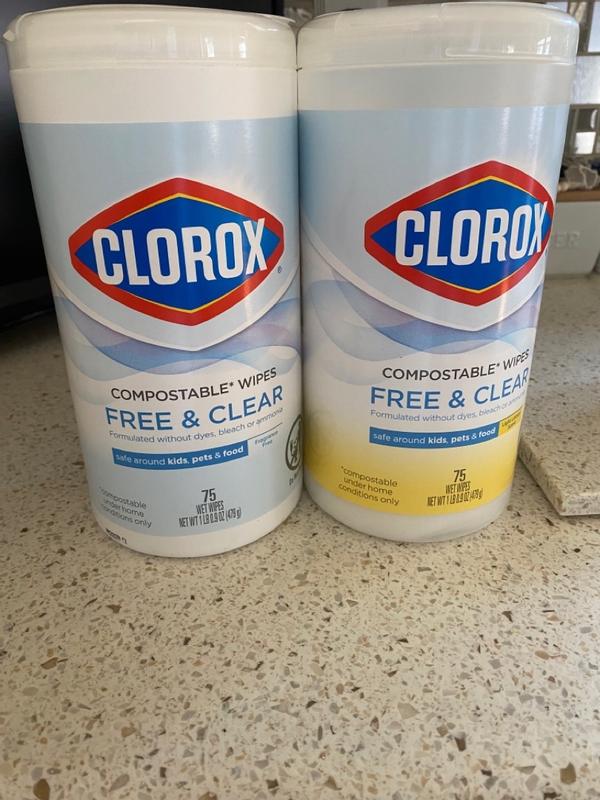 Clorox 75-Count Free & Clear Compostable All-Purpose Cleaning