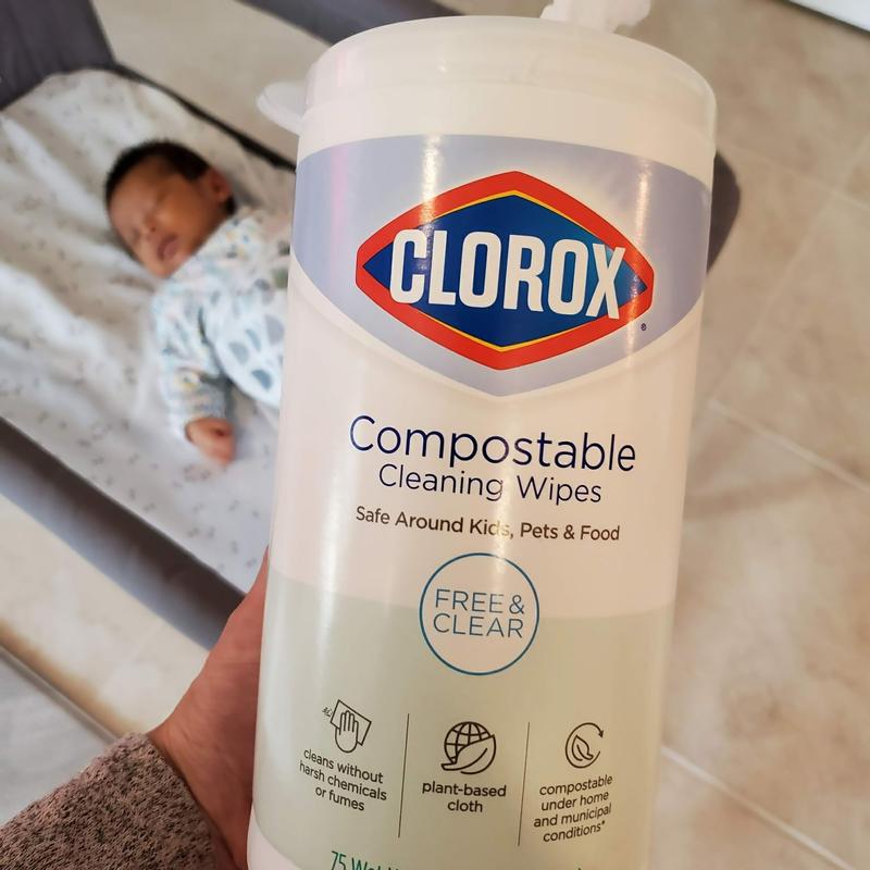 Clorox® Free & Clear Compostable Cleaning Wipes