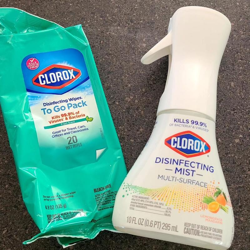 Clorox Disinfecting Wipes On The Go, Bleach Free Fresh Scent