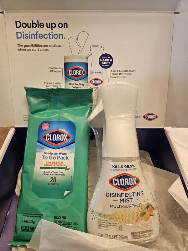 Clorox Disinfecting Wipes On The Go, Bleach Free Fresh Scent