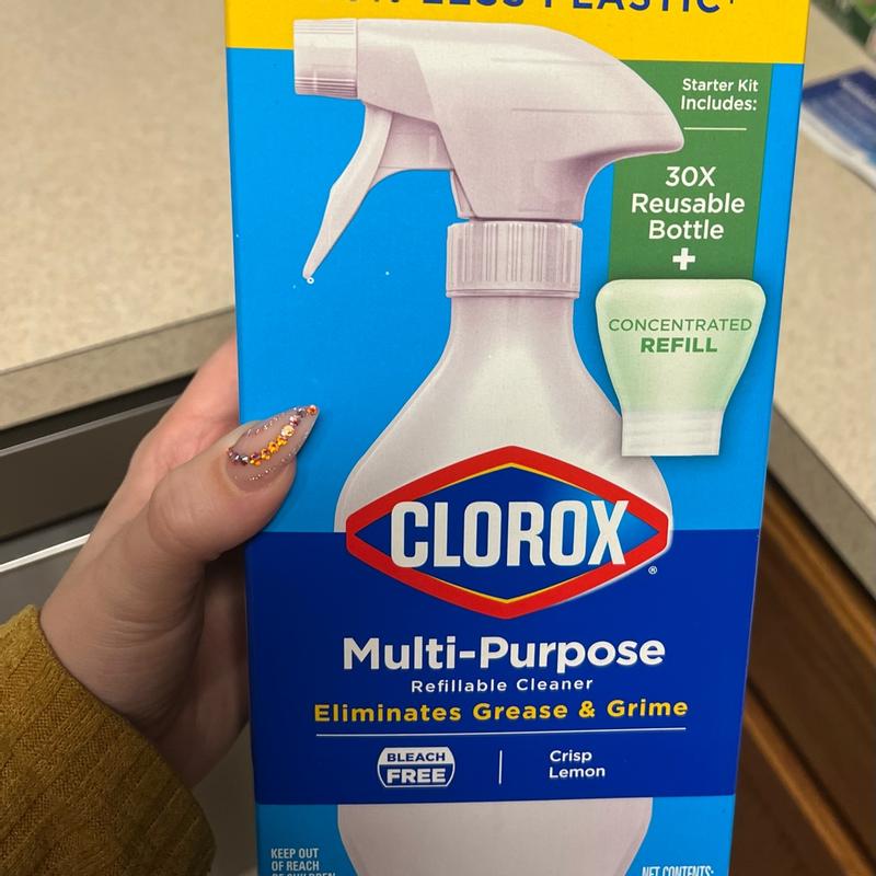 Clorox Multi-Purpose Cleaning Spray System Refills, Crisp Lemon, 2