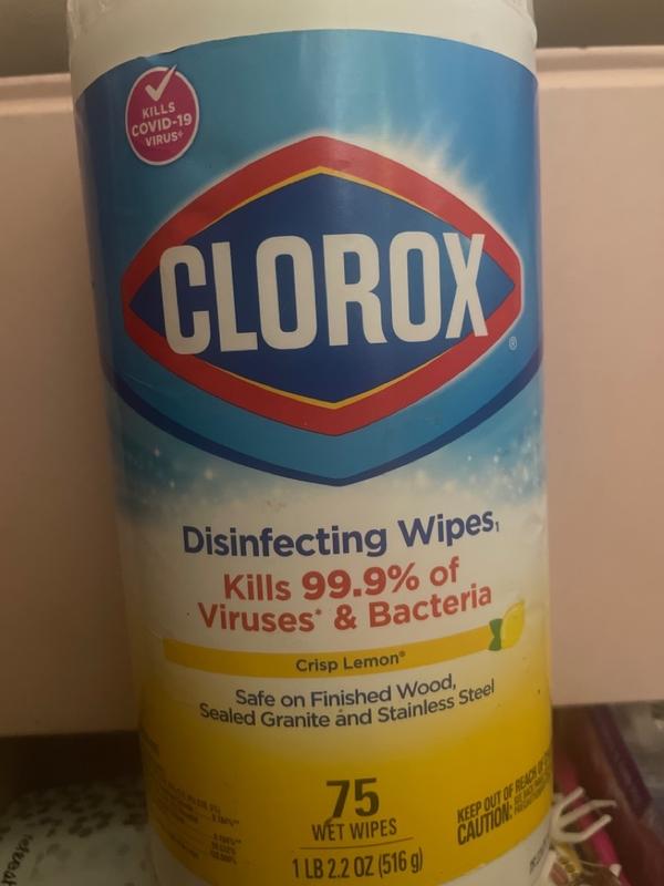 Clorox Disinfecting Wipes, Bleach Free Cleaning Wipes, Crisp Lemon