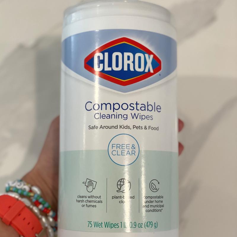 Clorox® Free & Clear Compostable Cleaning Wipes