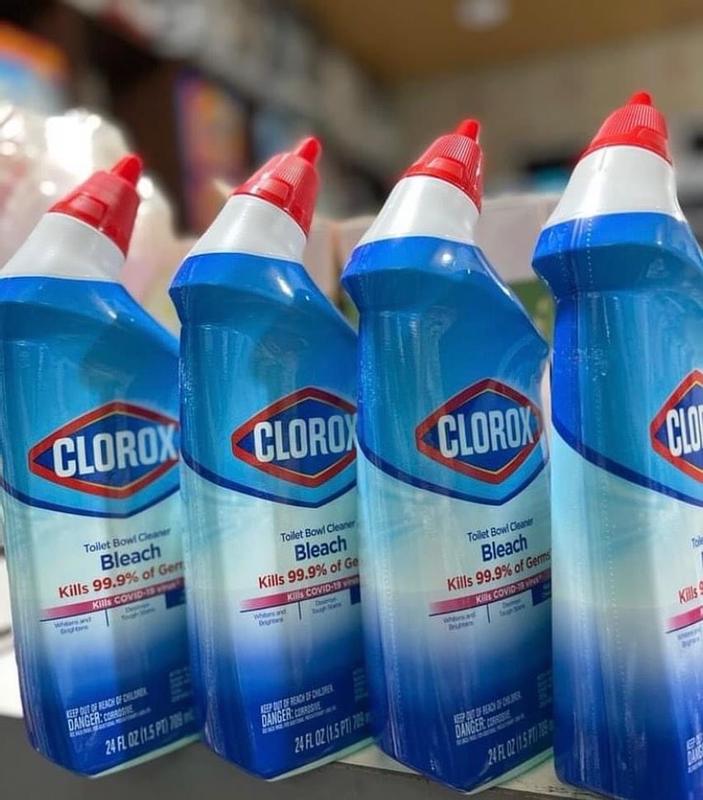 Clorox Toilet Bowl Cleaner with Bleach, Rain Clean, 6 pk./24 oz.