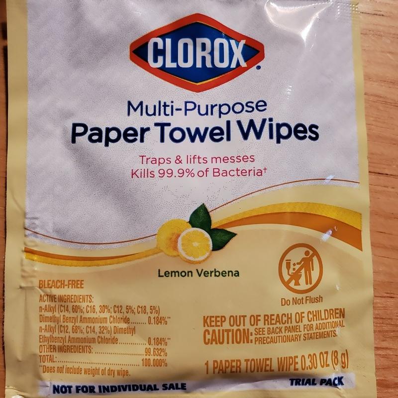 Clorox Lemon Verbena Multi-Purpose Paper Towel Wipes 75 ct