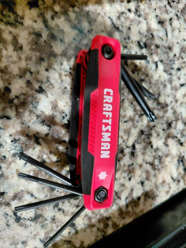 Assorted Sae/Metric Folding Hex Key Set (8-Piece)