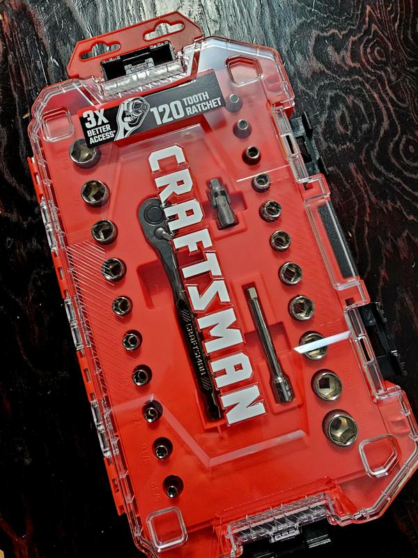 CRAFTSMAN 1/4-Inch Drive Gunmetal Chrome Standard (SAE) and