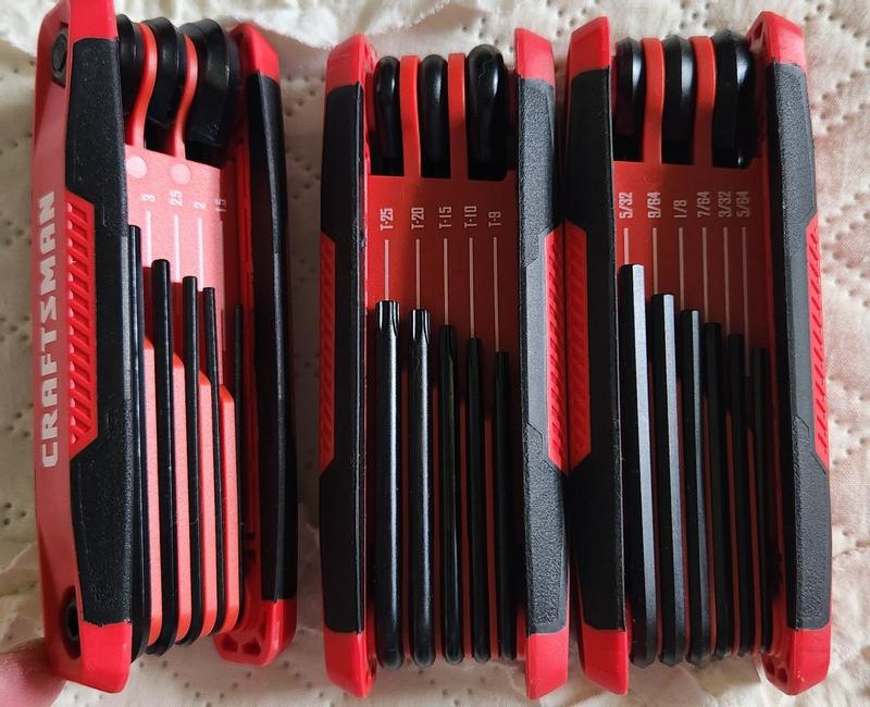 Craftsman 25-Key 3-Pack Folding Hex Set - CMHT26004 | Blain's Farm