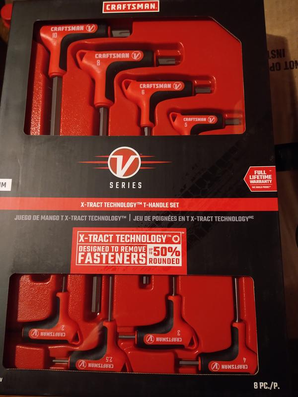 V-Series™ x-tract Technology Metric T-handle Set (8-piece)