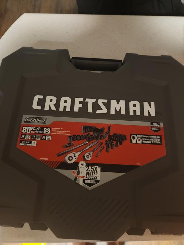 Craftsman 80-Piece OVERDRIVE Mechanics Tool Set - CMMT99080L