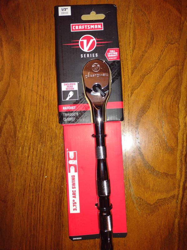 CRAFTSMAN V-Series 96-Tooth 1/2-in Drive Comfort Grip Handle