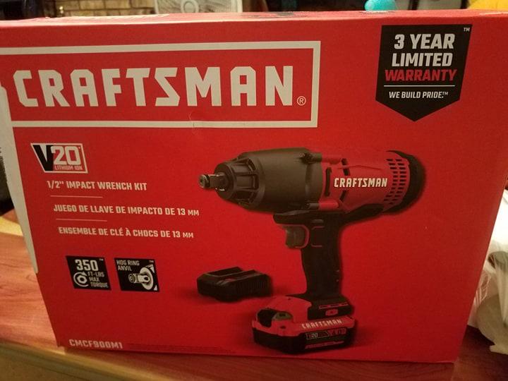 CRAFTSMAN V20 Variable Speed 1/2-in Drive Cordless Impact Wrench 