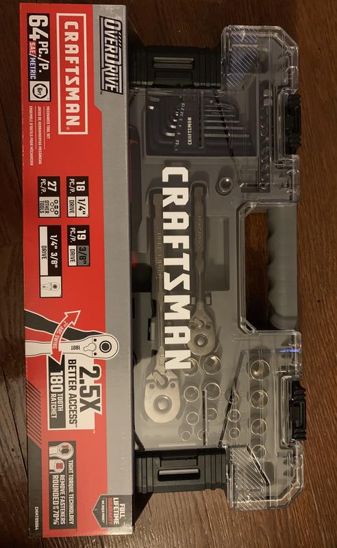 Craftsman 64-Piece OVERDRIVE Mechanics Tool Set - CMMT99064
