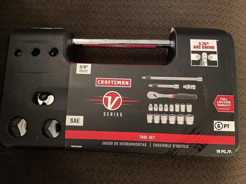 CRAFTSMAN V-Series 18-Piece Standard (SAE) 3/8-in Drive 6-point