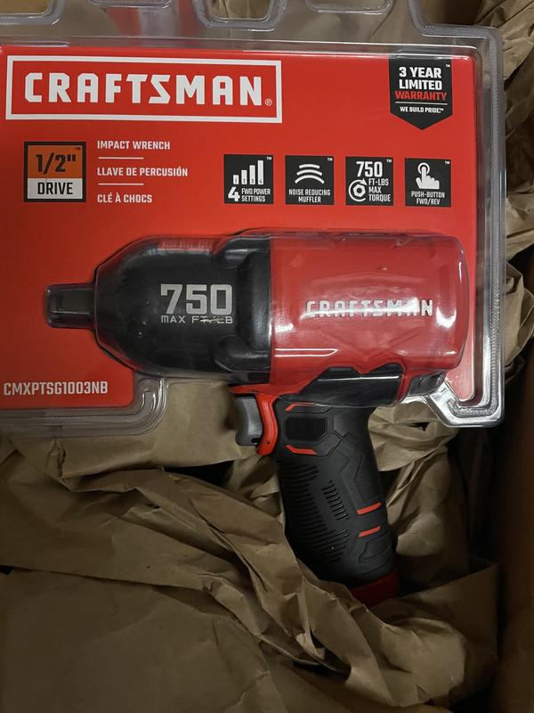 CRAFTSMAN 0.5 in 750 ft lb Air Impact Wrench in the Air Impact