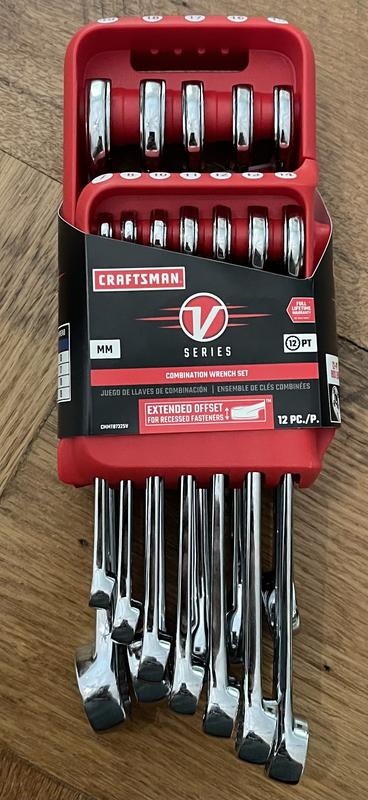 Craftsman Evolv 7pc Combination Metric 12 Point Wrench Set with Roll Pouch 12353