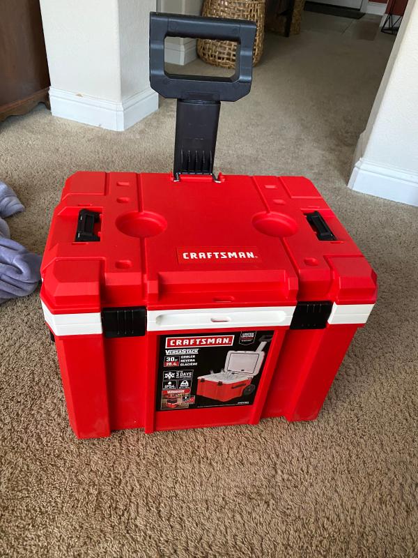 CRAFTSMAN VERSASTACK Red-Quart Wheeled Insulated Chest Cooler In The ...