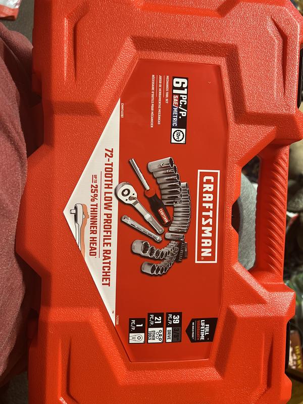 CRAFTSMAN 61-Piece Standard (SAE) and Metric Mechanics Tool