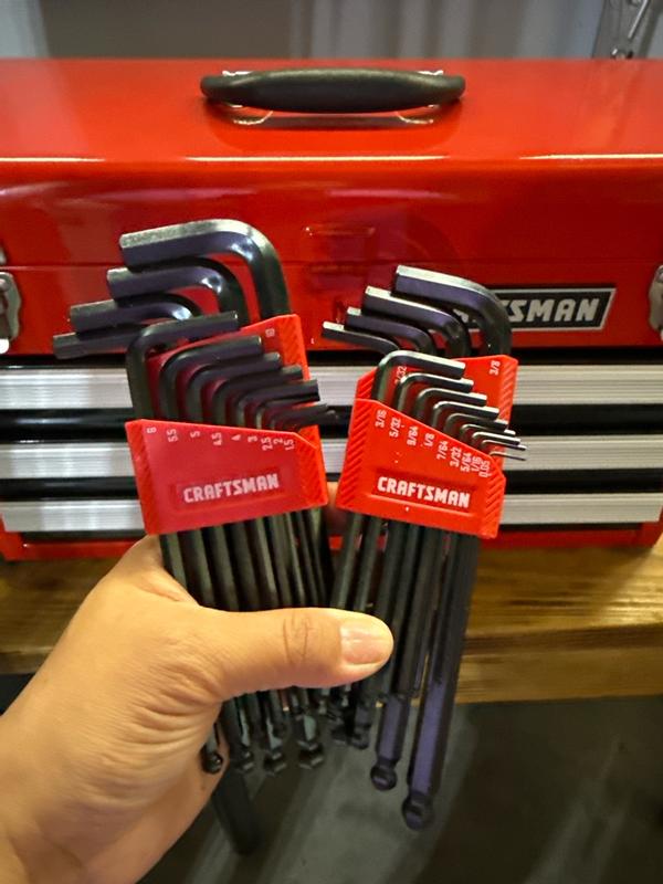Assorted Sae/Metric Ball End Hex Key Set (26-Piece)