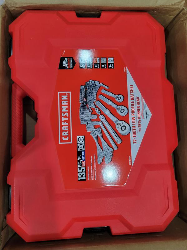 CRAFTSMAN 135 Piece Standard SAE and Metric Polished Chrome