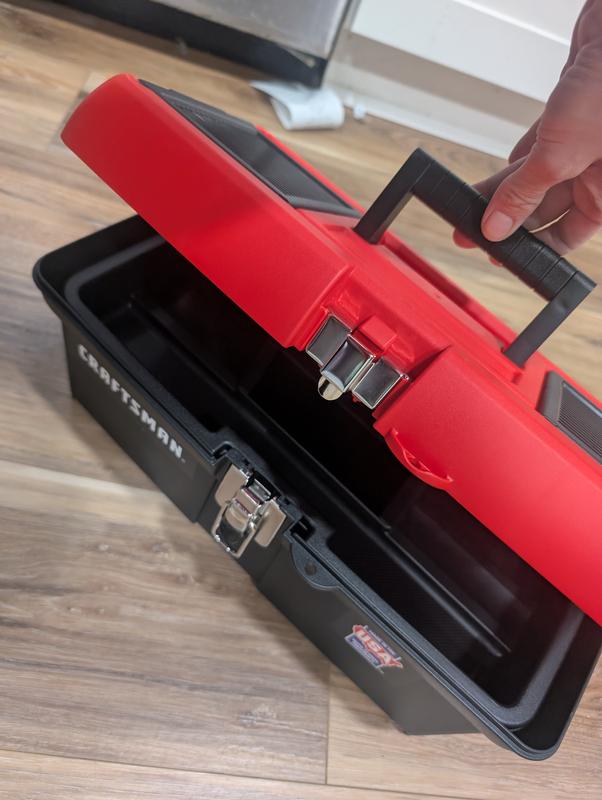 CRAFTSMAN 16-in W x 7.137-in H x 8.12-in D Black Plastic Tool Box