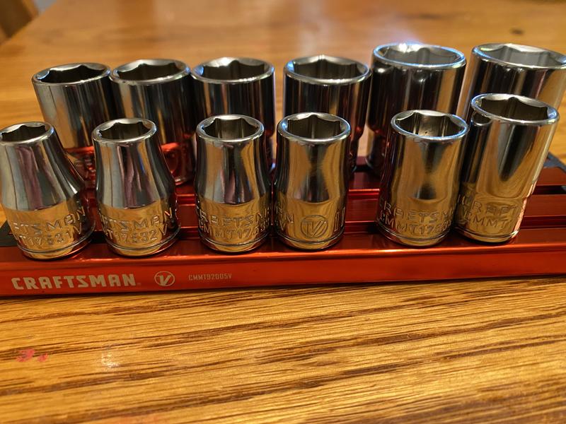 CRAFTSMAN 11-Piece Metric 3/8-in Drive 6-point Set Shallow Socket