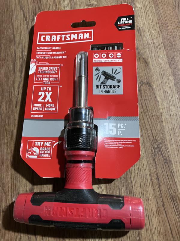 15-piece Speeddrive Ratcheting T-handle Set