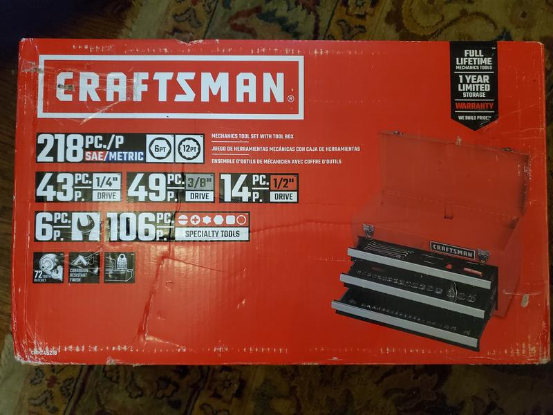 CRAFTSMAN 218-Piece Standard (SAE) and Metric Combination Polished