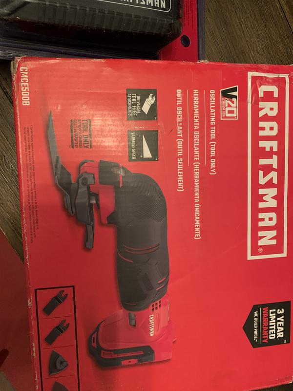 CRAFTSMAN V20 12-Piece Cordless-Amp 20-Volt Max Variable Speed Oscillating Multi-Tool Kit CRAFTSMAN V20 12-Piece Cordless-Amp 20-Volt Max Variable Speed Oscillating Multi-Tool Kit