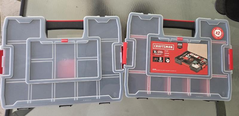 CRAFTSMAN 2-Pack 14-Compartment Medium Parts Organizer CMST60944M