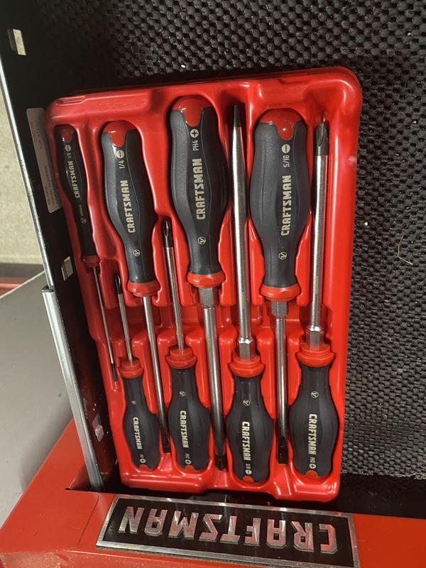 CRAFTSMAN 8-Piece Bi-material Handle Assorted Screwdriver Set in the  Screwdrivers department at