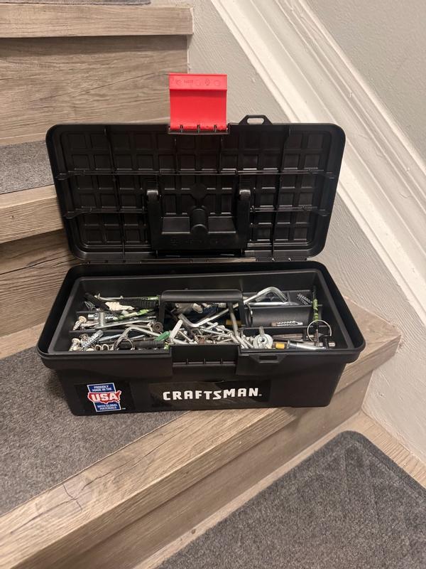 CRAFTSMAN 13-in W x 5-in H x 7-in D Red Plastic Tool Box CMST13004