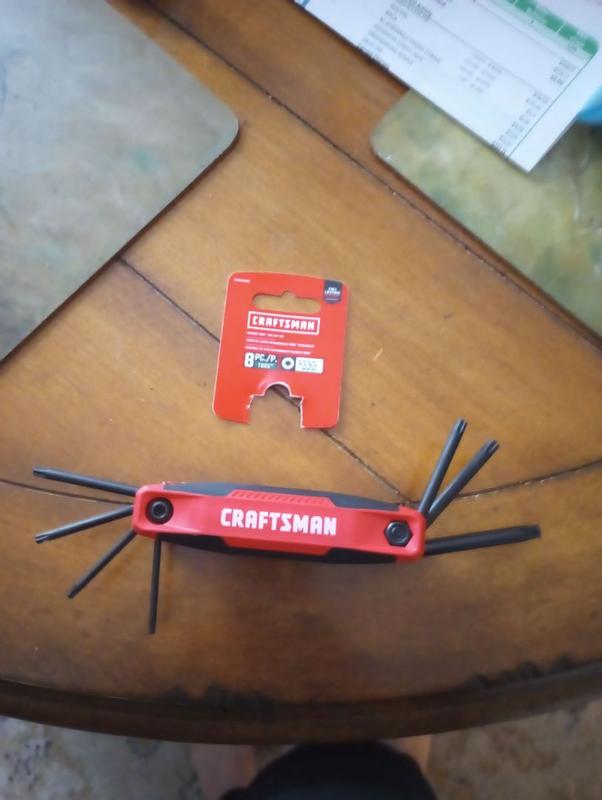 Assorted Sae/Metric Folding Hex Key Set (8-Piece)