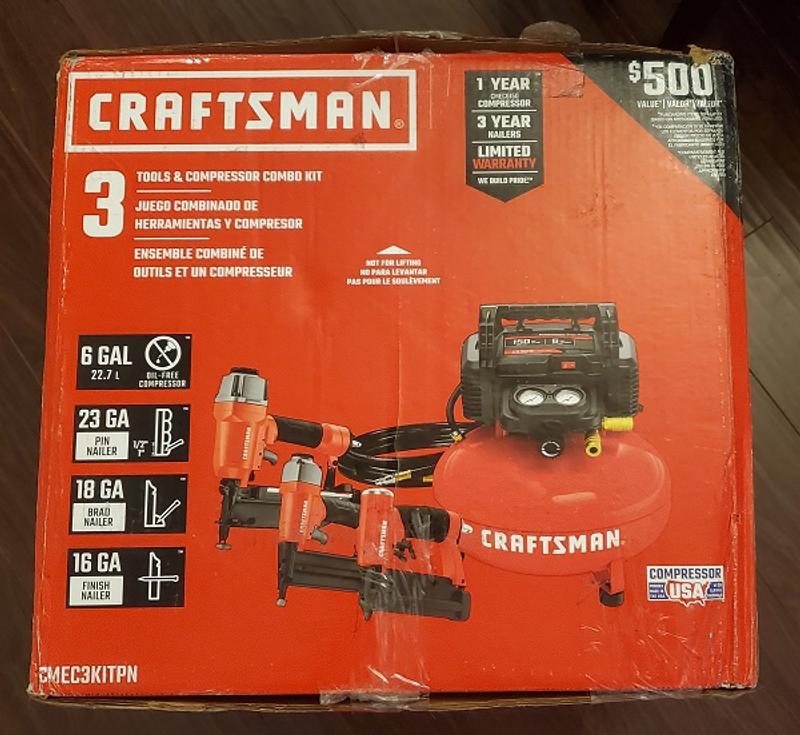 Craftsman 1 tool best sale and compressor combo kit