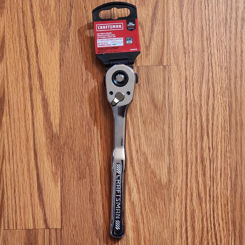 CRAFTSMAN 72-Tooth 3/8-in Drive Chrome Handle Flexible Head