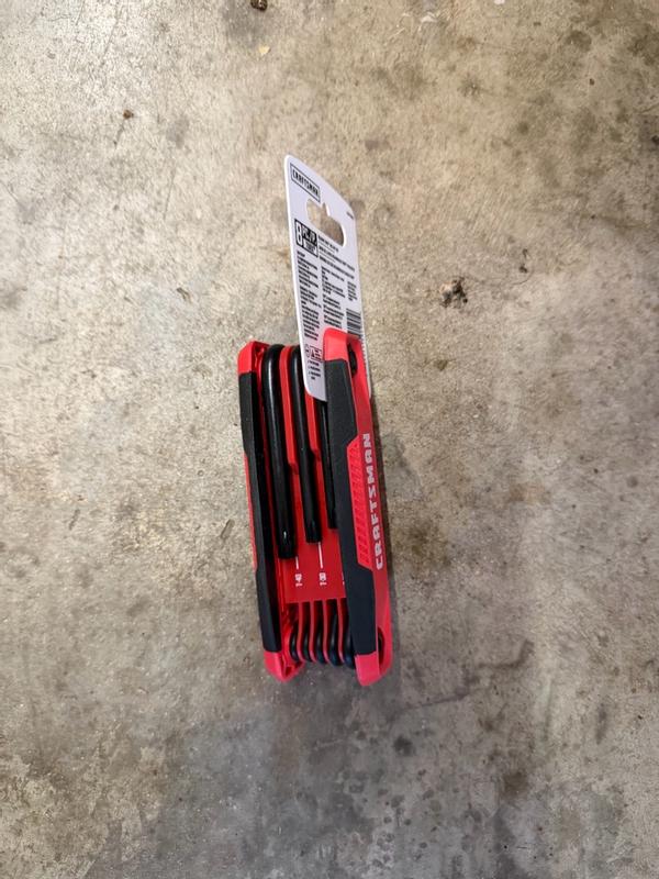 Assorted Sae/Metric Folding Hex Key Set (8-Piece)