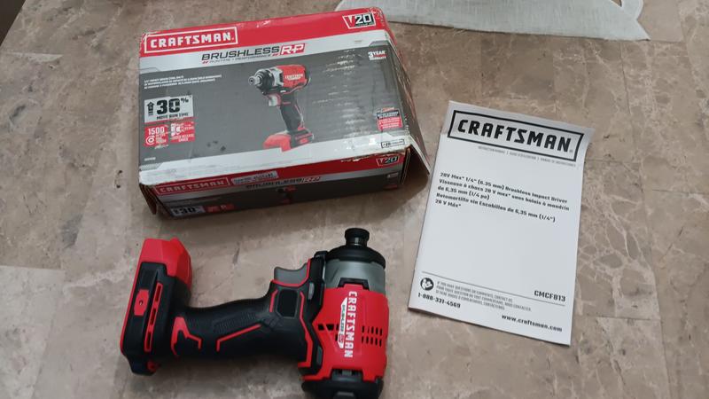 CRAFTSMAN V20 RP 20-volt Max 1/4-in Brushless Cordless CRAFTSMAN V20 RP 20-volt Max 1/4-in Brushless Cordless