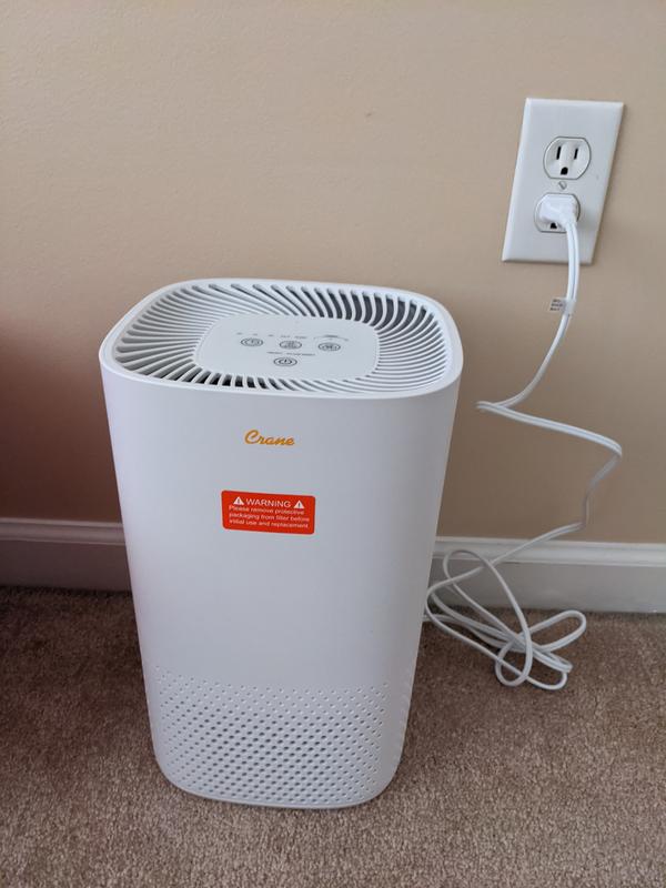 Air purifier on with sleep mode (no lights)