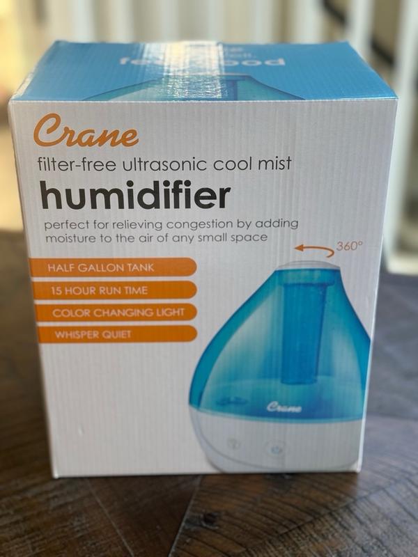 Crane 0.4-Gallon Tabletop Cool Mist Electronic Humidifier