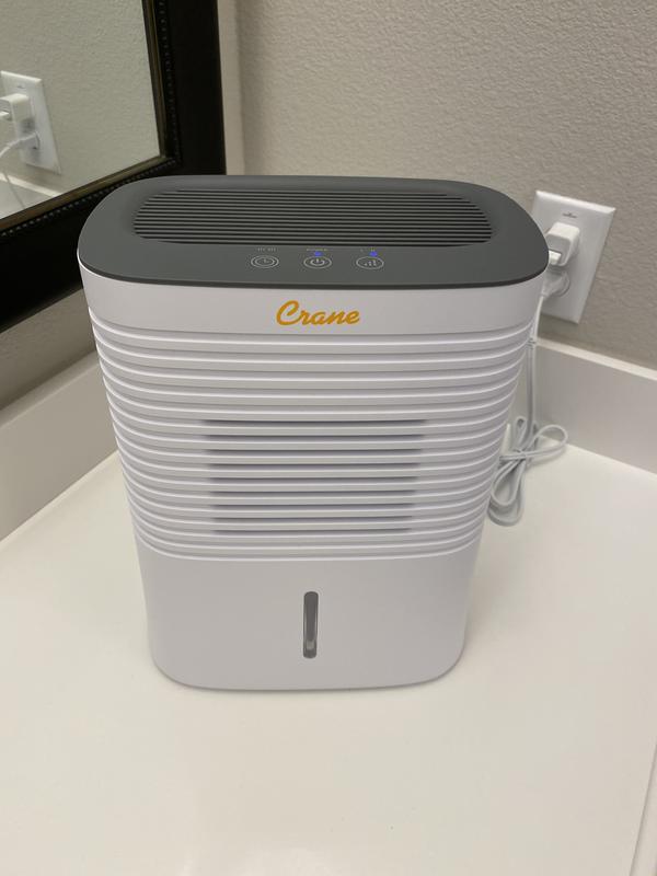 CRANE EE1000 Portable Dehumidifier in White Bed Bath & Beyond
