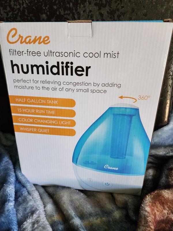 Crane 0.4-Gallon Tabletop Cool Mist Electronic Humidifier