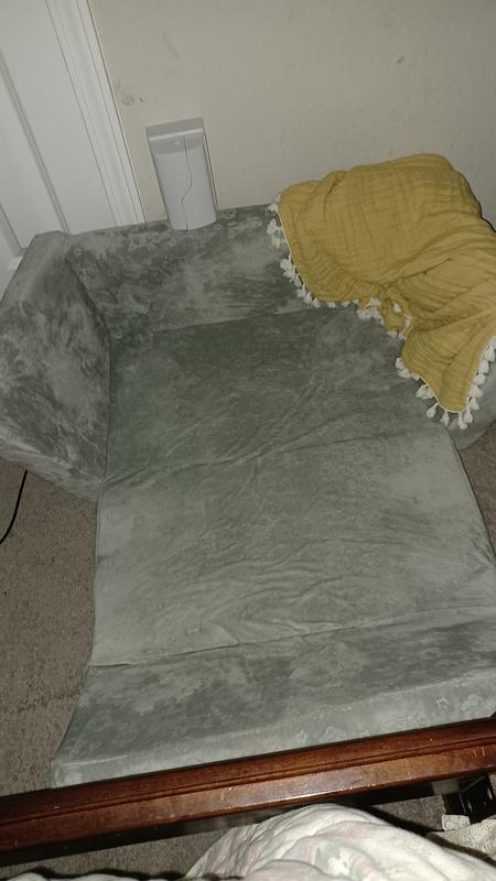 Looks adorable on a kids couch when not in use!