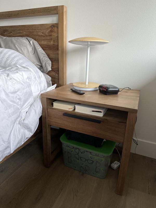 Linea Natural Teak Wood Nightstand + Reviews