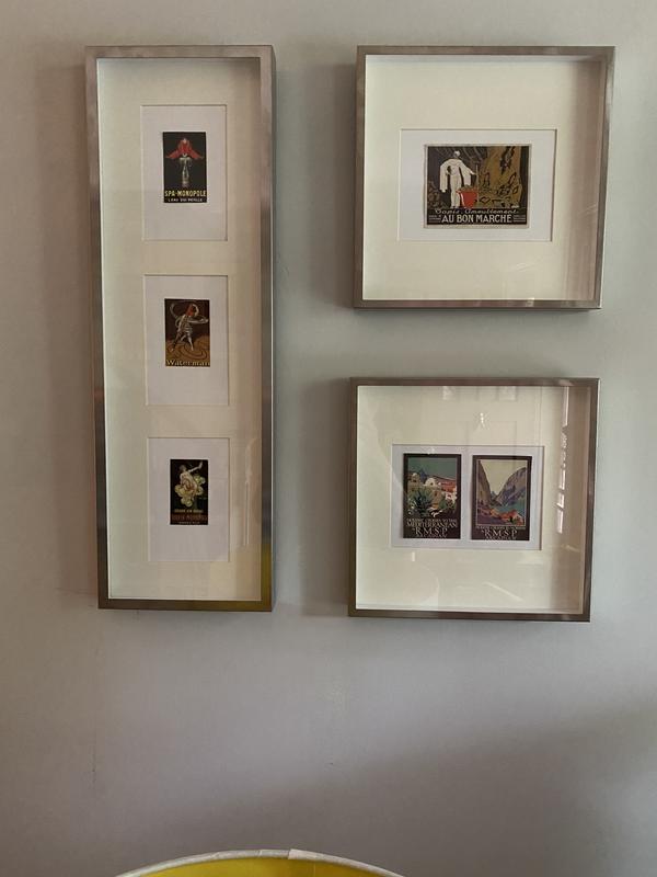 Brushed Antique Bronze Picture Frame Gallery, Set of 3