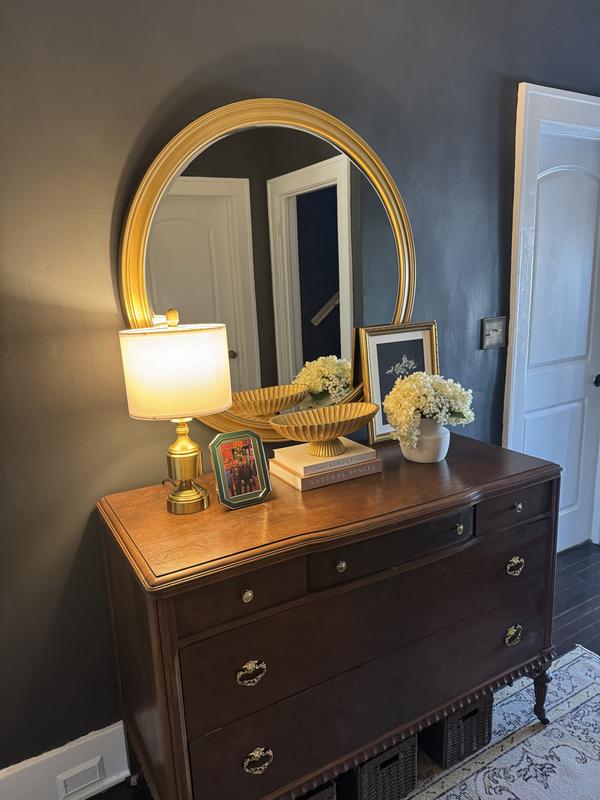 Brookhaven Brass Metal Vanity Wall Mirror 23.9"x36" + Reviews | Crate &  Barrel