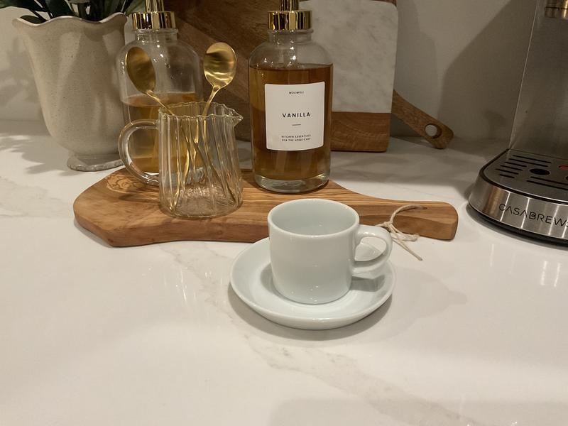 Sweejar Home Porcelain Cappuccino Cups With Saucers And Metal - View #13